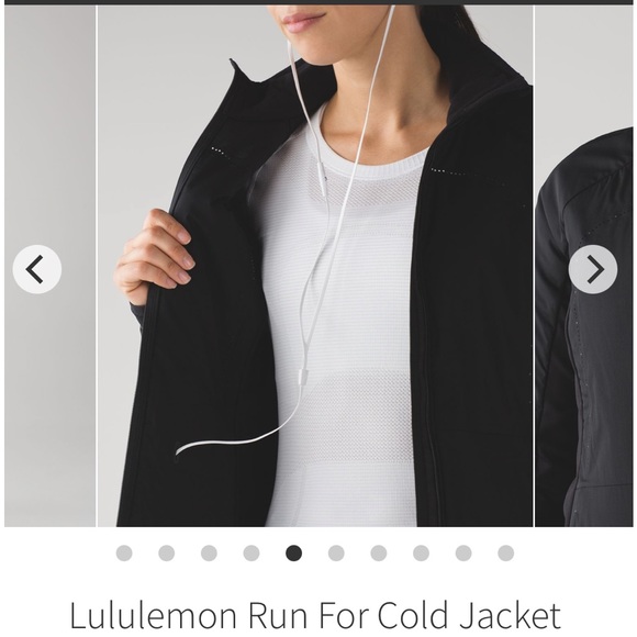 Lululemon Run for Cold Jacket BLACK Sz 4 Primaloft, Reflective, Thumbholes - Picture 16 of 16